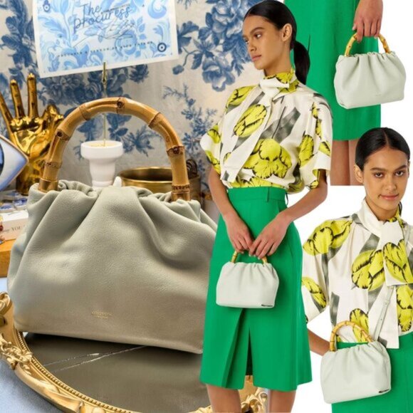 🆕 OROTON 🧿 NWOT Gretel Mini Top Handle, Mint Green - Picture 1 of 14